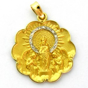 IMPACTO COLECCIONABLES Medalla de la Virgen del Pilar Ornamentada en Oro